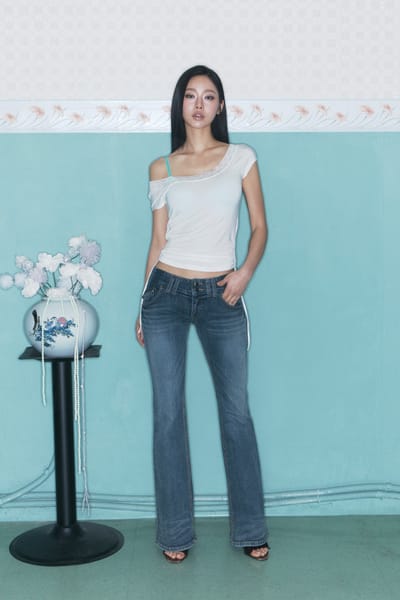  Tommie Button Boots-Cut Denim (Vintage Blue)